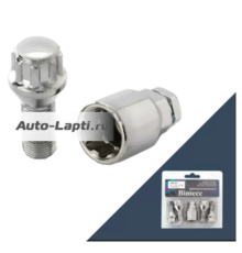 Болт секретный M14x1,25 (50/ 27) конус цинк 4+1 ключ UB527 BC